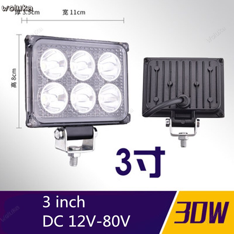 LED truck spotlight car 12V 24V super bright fog light reversing light tractor modified long strip spotlight CD50 Q04