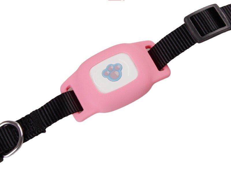 Localizador GPS para mascotas, Collar rastreador para perros y gatos, impermeable, con Cable USB, recargable, valla de seguridad para perros: Pink 022