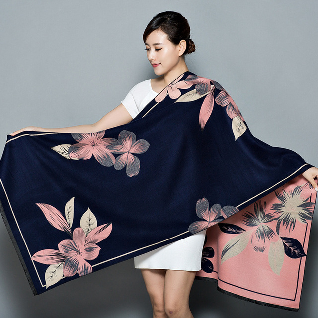 Châle pour femmes, automne hiver, écharpe en cachemire, Pashmina chaude, grande taille, douce, couverture multi-usage: A1