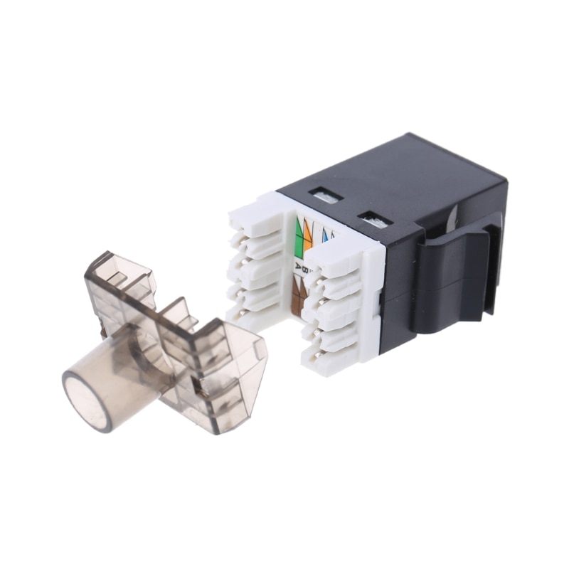 2Pcs UTP CAT6 Modulo di Rete RJ45 Adattatore del Cavo del Connettore Keystone Martinetti