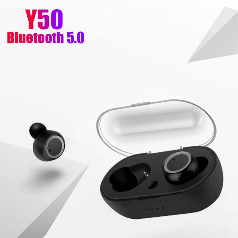 Y50 Bluetooth Oortelefoon 5.0 Tws Draadloze Headphons Y50 Tws Oortelefoon Oordopjes Stereo Gaming Headset Met Opladen Doos Voor Telefoon