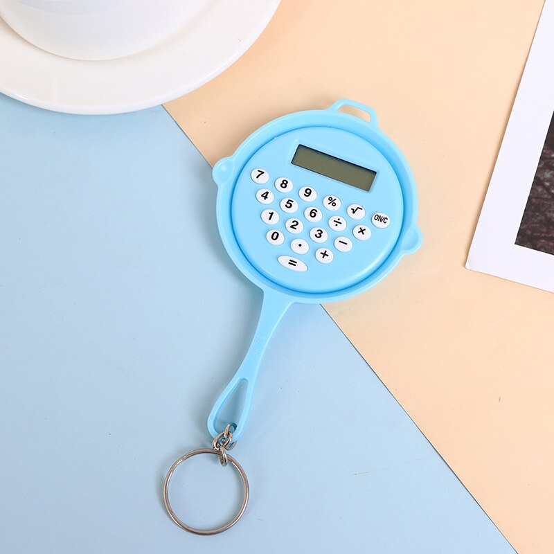Chicken Pan Miniature Calculators Key Chain Are Reserved For Students For Exams Portable Keychain Calculator: BL