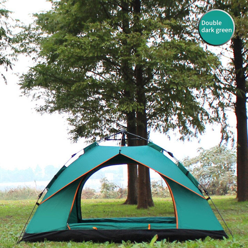 Open Gooi Pop Up Tent 3-4 Persoon Outdoor Automatische Tenten Dubbele Deuren Grote Familie Tent Waterdicht Camping wandelen Tent