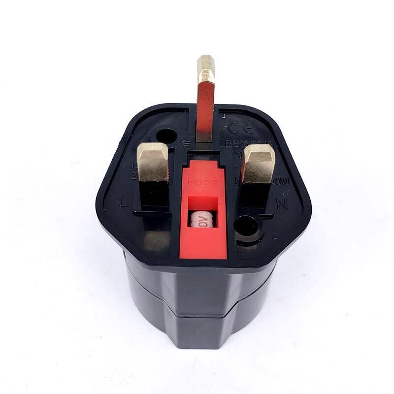 Europese 2 Pin naar UK 3 Pin Plug Adapter Euro EU Schuko Travel Mains Adapter