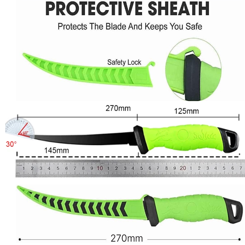Cuchillo de deshuesado de filete de acero inoxidable para pescado, cuchillo de carnicero, cortador de frutas y verduras, cuchillos de cocina para cortar pescado
