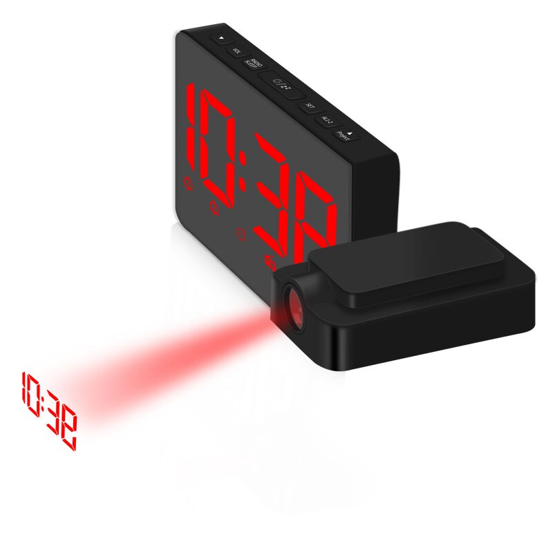 Changing Of Brightness Day/Night AC Power FM Radio Clock ,12/24 Hour Projection Snooze Alarm Table Clock