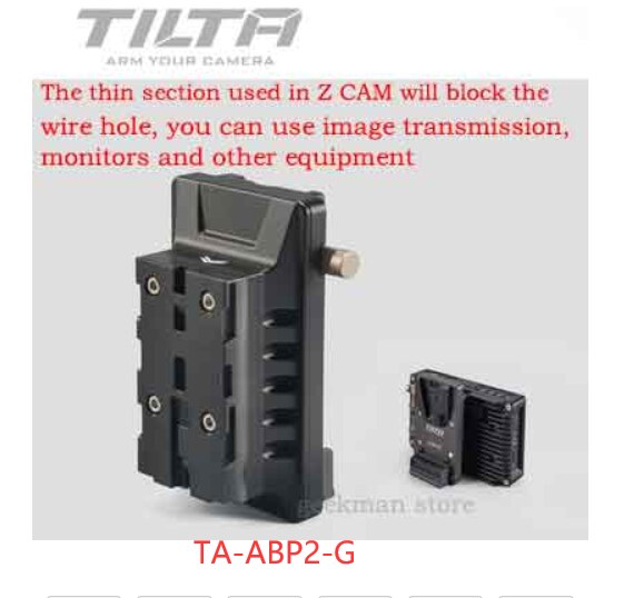 Camera Battery Plate - V-Mount Adapter - for Z CAM & Sony L Series - TA-ABP-G: TA-ABP2-G