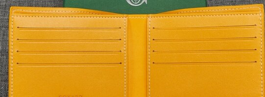 2019 novo goya curto carteira masculina multi-card slots aberto bill carteira de negócios: Amarelo