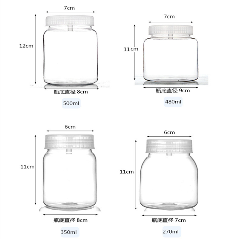 1pc 270 350mL 500mL Plants Plastic Jars For Bottle Seedling Tissue Culture Seedling High Temperature Resistance No Deformation