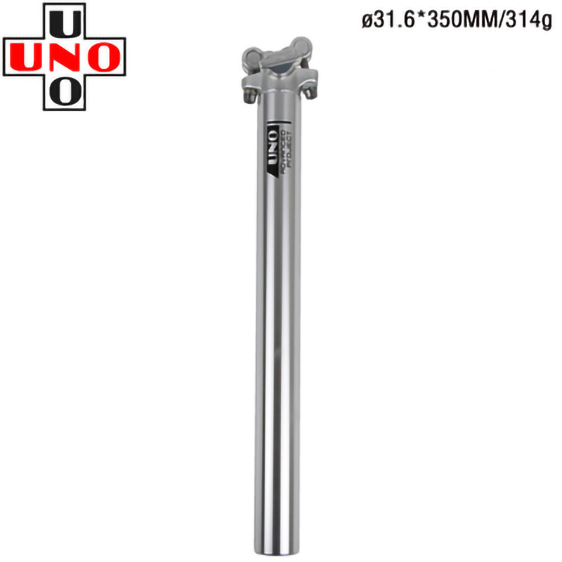 UNO aluminiowa górska droga rowerowa sztyca 25.4/27.2/28.6/30.9/31.6*350/400MM siodełko rowerowe Post Tube akcesoria rowerowe: 31.6x350mm silver