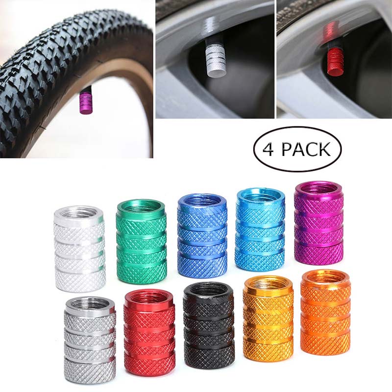 4Pcs Air Valve Cap Bike Wheel Tire Covered for Bicycle Motorcycle Car Universal Tube Tyre American Style Cap Cycling Accessories