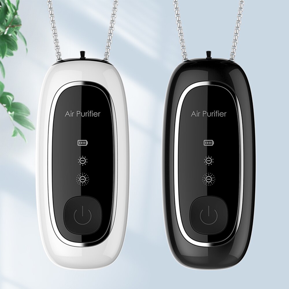 Mini draagbare luchtreiniger ketting draagbare usb-oplaadbare luchtverfrisser ionisator reizen geen straling weinig geluid voor volwassenen kinderen