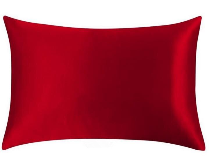 Momme-draps en soie de mûrier | Dimensions: 19, 20x30 pouces, 51X76cm, taille de reine avec fermeture éclair cachée, modèle 100%: 11 wine