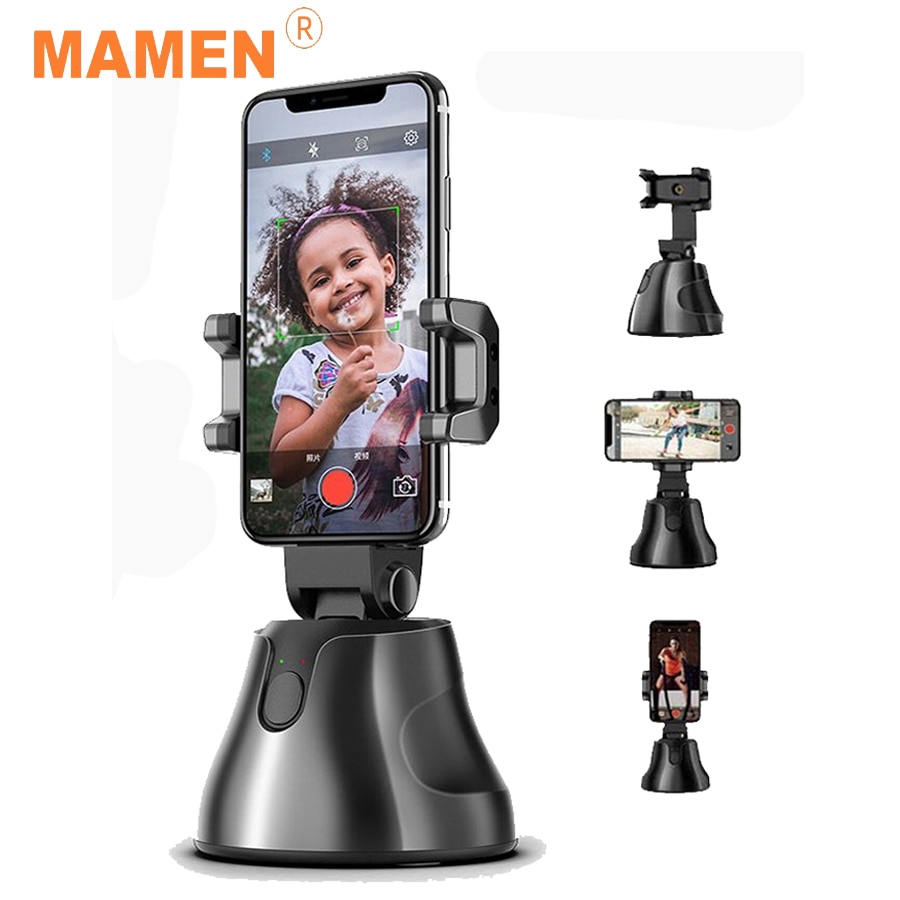 MAMEN rotazione a 360 ° supporto di localizzazione portatile fotocamera Gimbal viso tracciamento Selfie bastone treppiede oggetto per fotografia registrazione video