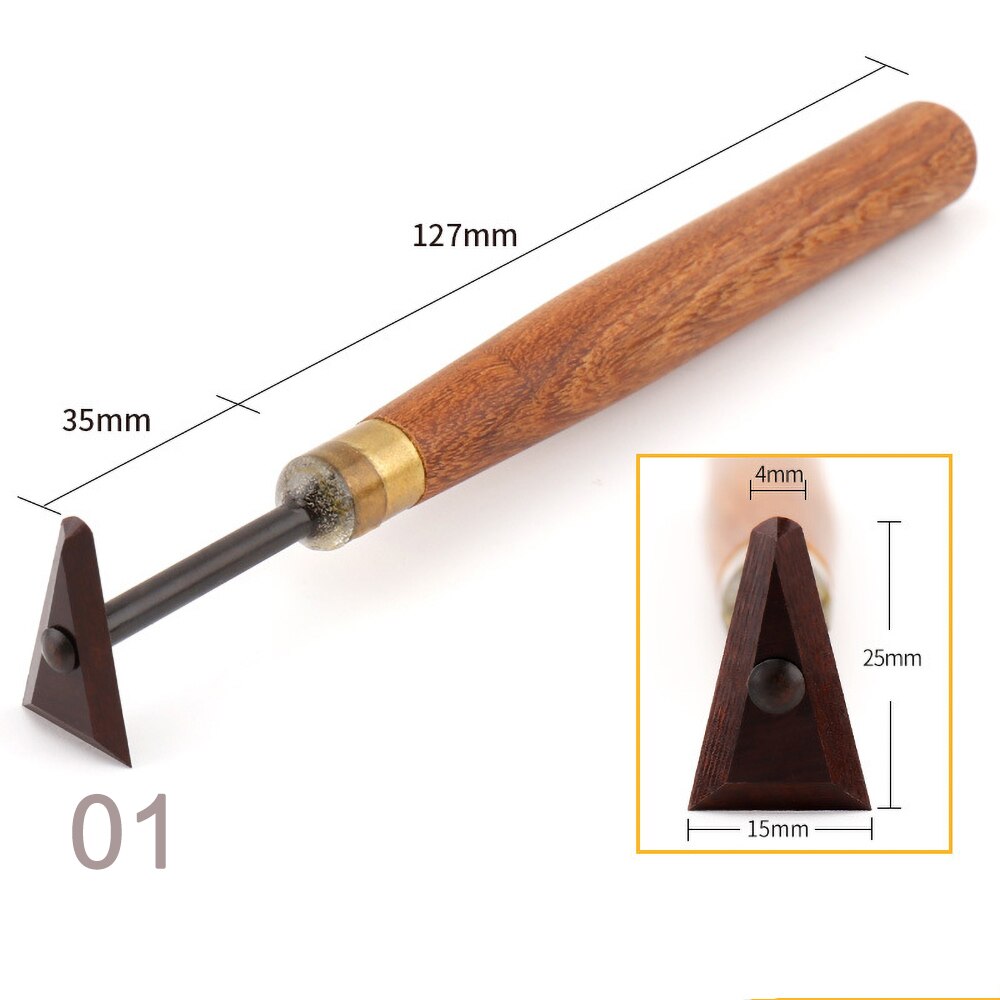Herramientas de cerámica de caoba de , cuchillo de acero de tungsteno, escultura de arcilla con mango de madera, herramienta práctica de recorte, arte DIY: 01