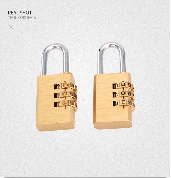Pure Copper Password Lock Padlock Student Cabinet Luggage Bag Gym Locker Home Password Lock ZH-702