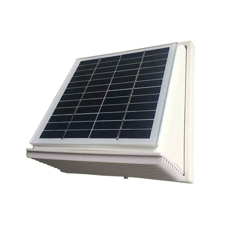 68CFM-ventilador de pared Solar de plástico, Extractor de aire de 2,5 W, diámetro de 120mm, para cobertizo e invernadero