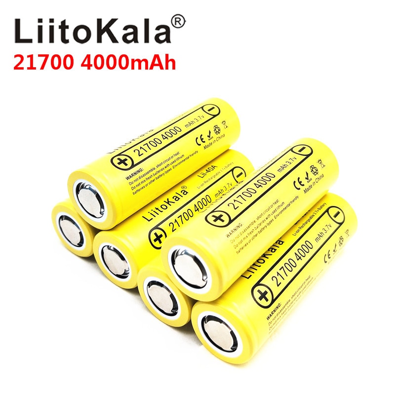 Liitokala Lii-40A 21700 4000 Mah Li-Ni Batterij 3.7V 40A Voor Hoge Ontlading Mod / Kit 3.7V 15A Power 5C Tarief Ontlading