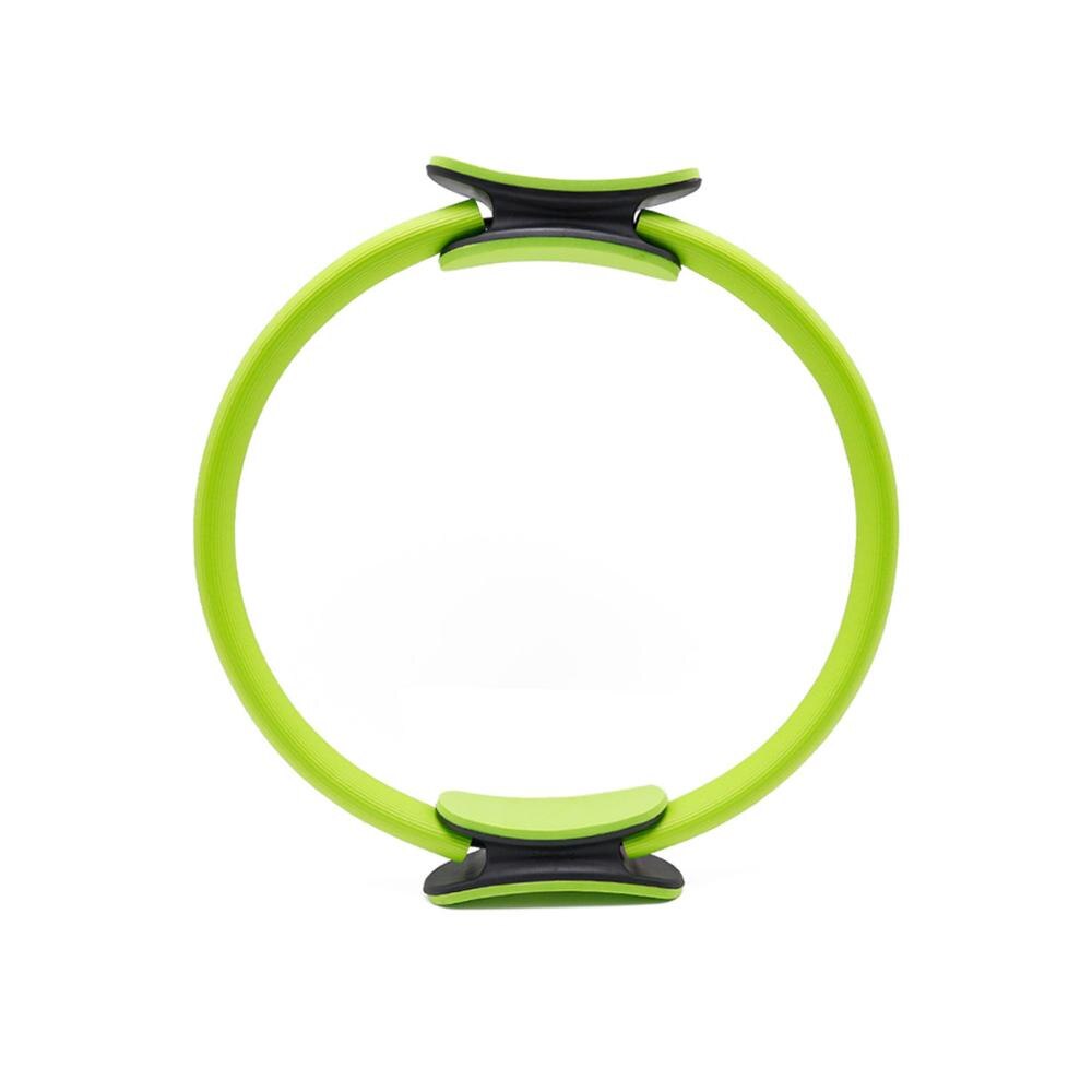 Pilates yoga cirkel glasfiber halvmåne polykromatisk yoga ring håndtag pilates cirkel magisk cirkel: Grøn