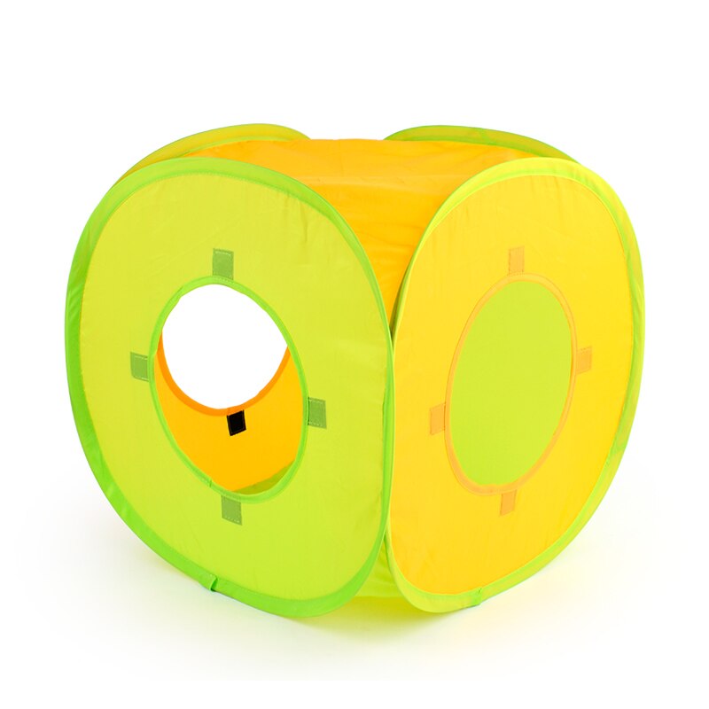 Juguetes para gatos coloridos, Kit para mascotas, túnel contraíble, tubos de Juego de 4 agujeros, bolas, forma de pluma de ratones mascota, gato, suministros interactivos de gatito: Tent