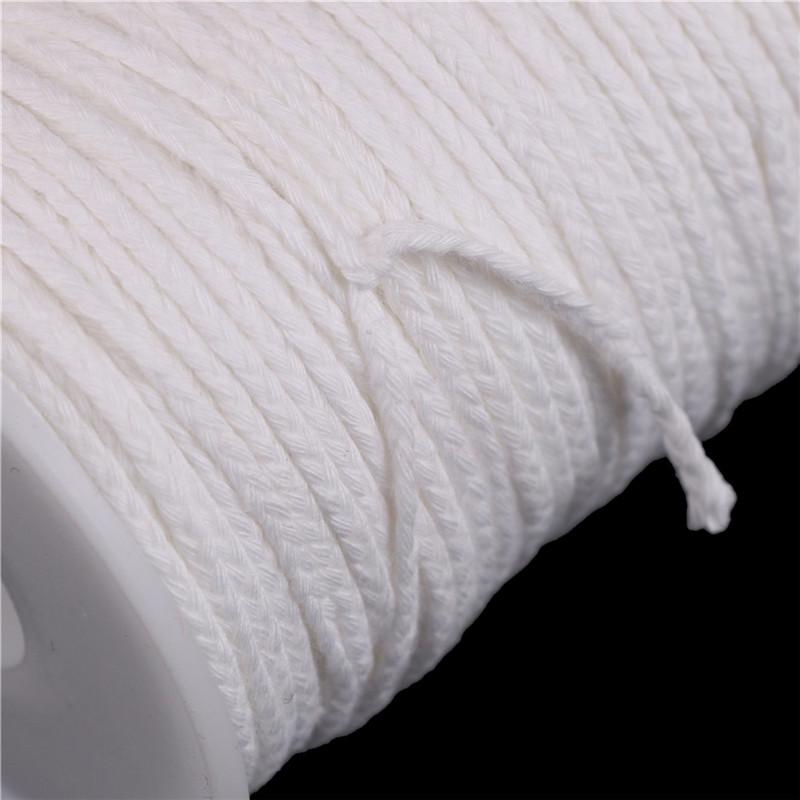 1 Pc 61 M Katoenen Touw Gevlochten Kaars Kern Spool Non-Rook Diy Olie Lampen Kaarsen Levert Gevlochten/twisted Touw