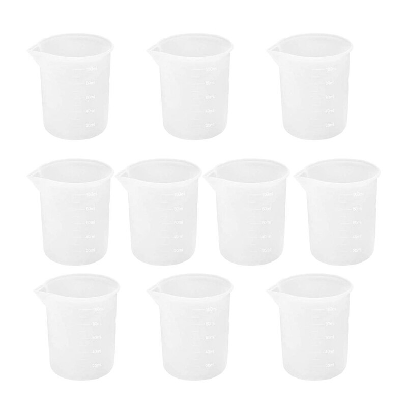 ! 10Pcs Silicone Measuring Cups 100 Ml Silicone Cups Non Stick Mixing Cups DIY Glue Tools Cup For Handmade Craft: Default Title