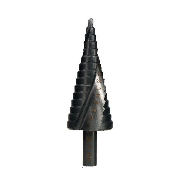 Wood Drill 4-12/20/32 HSS Cobalt Step Cone Drill Bit Nitride Coated Wood/Metal Hole Cutter Spiral Groove Drill Woodworking Tools: 4-32mm