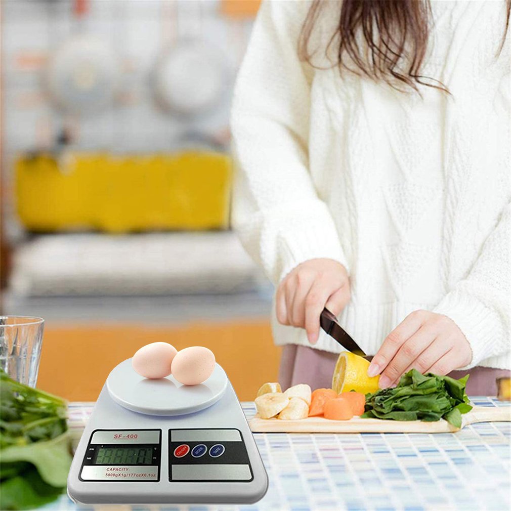 Balanza electrónica de cocina SF-400, balanza Digital de alta precisión para el hogar, balanza de joyería con diamantes dorados