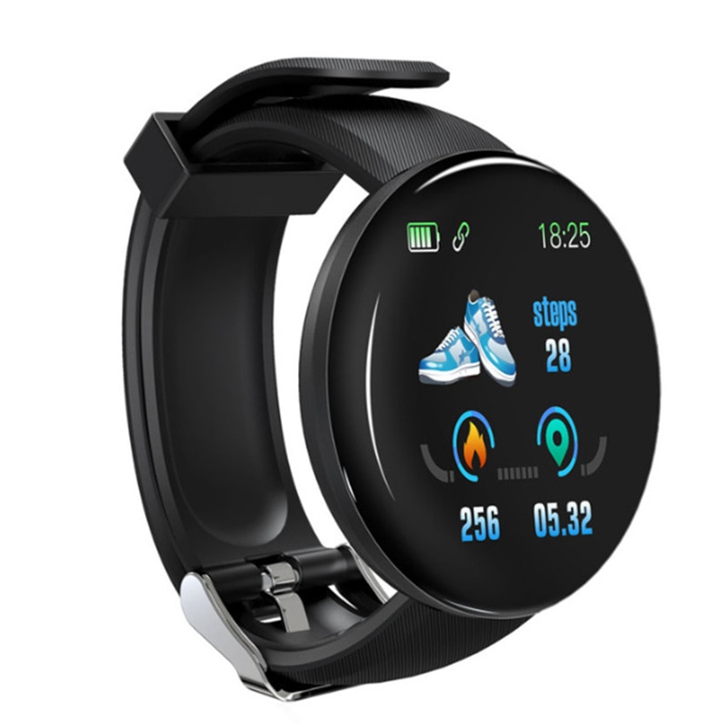 Smartband D18 Okrągły Ekran - Pulsometr, Monitor Snu, Krokomierz, Powiadomienia
