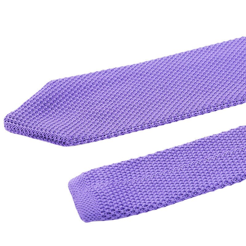 Cravatte colorate da uomo in maglia lavorata a maglia cravatta tinta unita stretto sottile magro tessuto tinta unita cravatte strette: viola