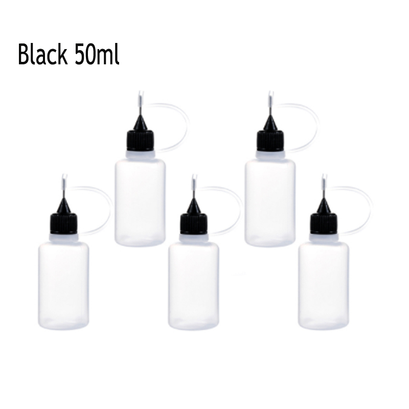 5-12Pcs 3ml-120ML Resuable Needle Tip Glue Applicator Plastic Bottle for Paper Quilling DIY Scrapbooking Paper Craft Tool: Beige