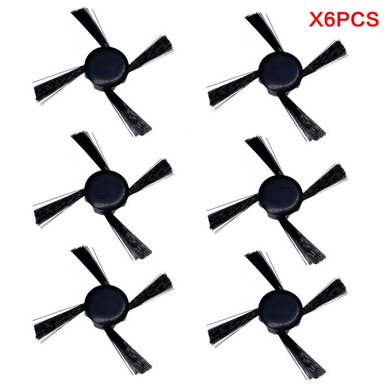Rulle sidebørste hepa filter udskiftning til neato botvac d series  d3 d4 d5 d6 d7 d70e d75 d80 d85 robotstøvsuger dele: 6 stk s-børste