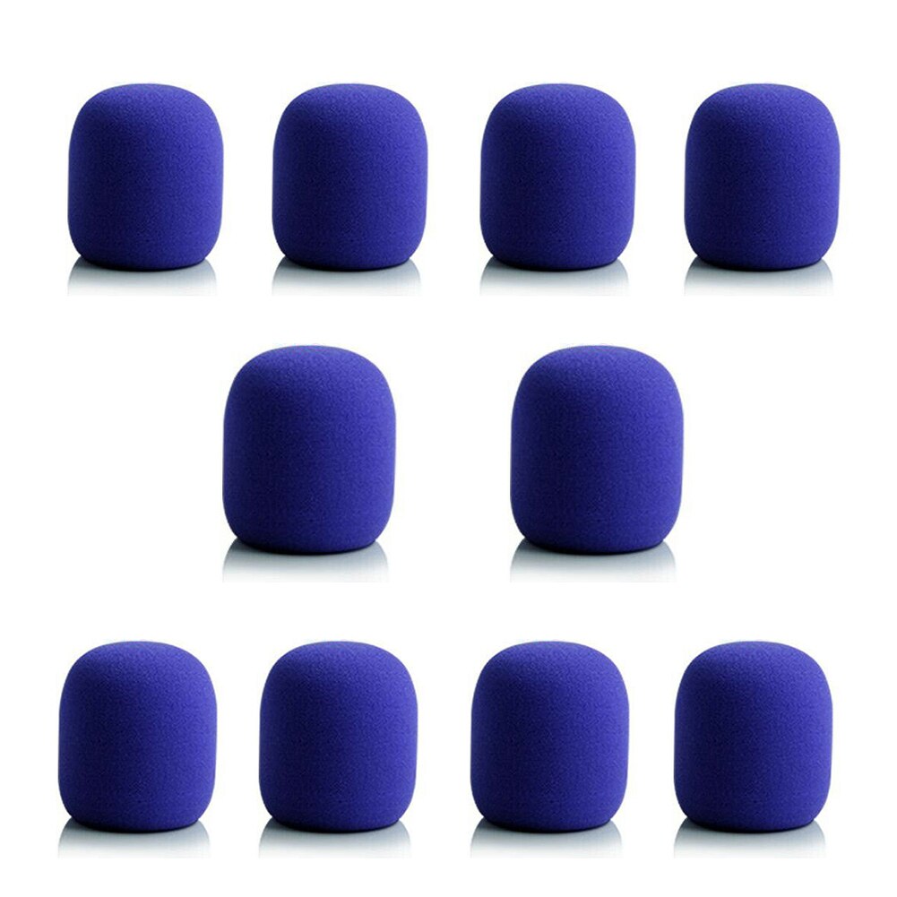 10Pcs Microfoon Foam Mic Spons Cover Professionele Studio Voorruit Mic Caps Microfoon Spons Foam Mic: Violet