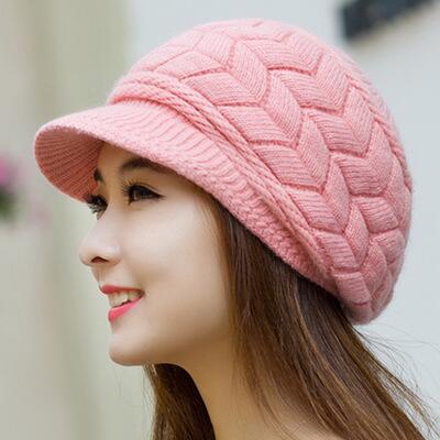 Vinter huer strik damehue vinterhuer til kvinder damer hue piger #39 huer motorhjelm femme snapback uld varm hue: 4