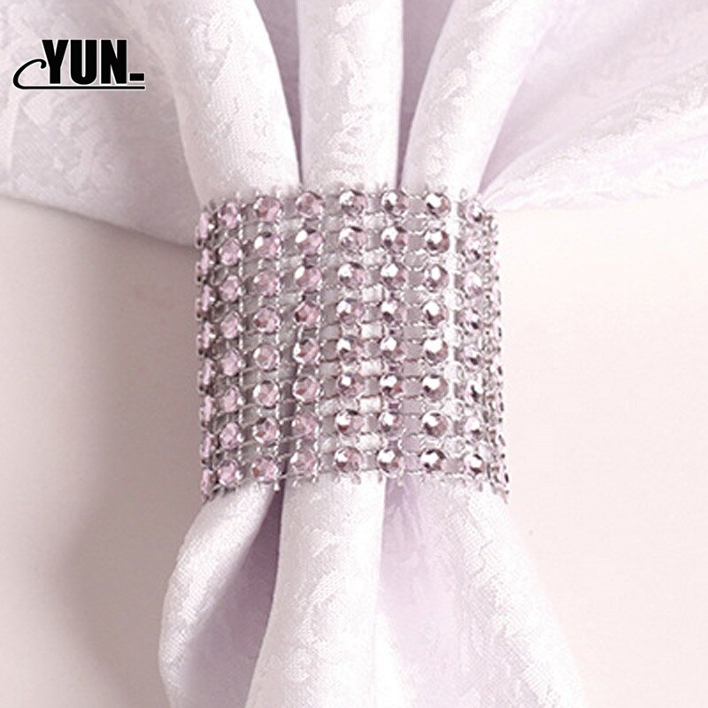 50 Uds. Y sillas para servilletas de anillos, hebillas Multicolor para decoración de fiestas, eventos, artesanías, lazos de diamantes de imitación, soporte hecho a mano, suministros de boda 8Q