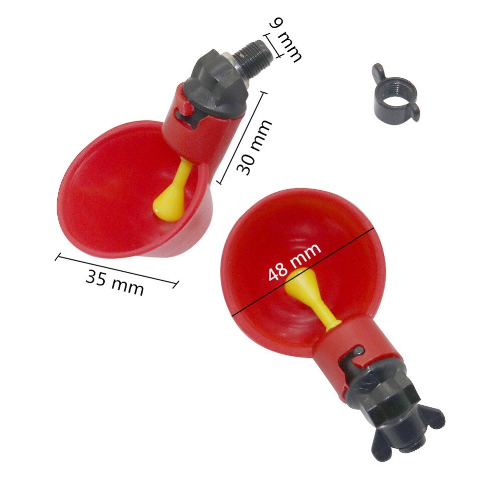 5 Pcs Chicken Hanging Cup Drinking Fountains Birds Water Bowl Drinker Cups for Backyard Chicken Flock Automatic Poultry Watering