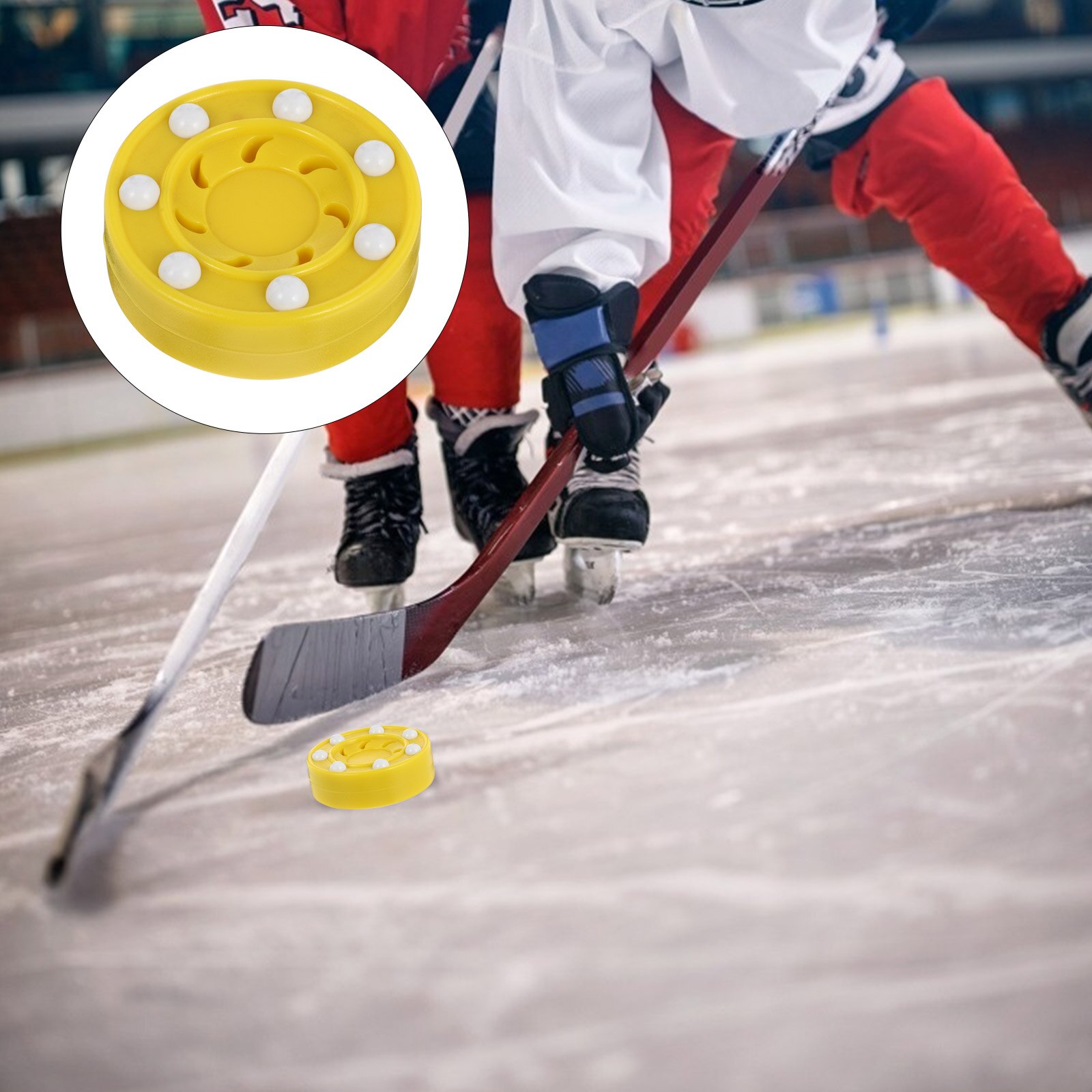 1pc rollhockey-spielpucks, trainingspucks, trockenhockeybälle zum üben