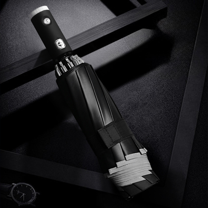 Paraguas Xiaomi a prueba de viento fuerte 107CM, paraguas plegable automático reforzado, mango de hebilla grande, resistente al viento, agua y al sol,