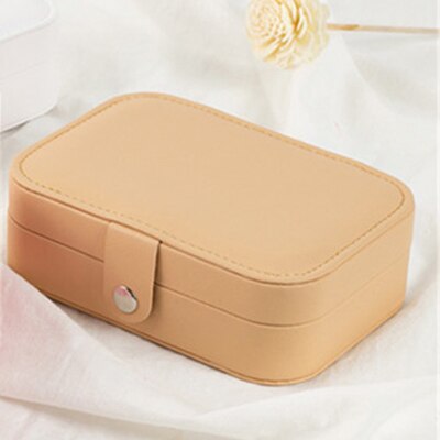 Boîte à bijoux avec miroir bijoux cercueil Portable maquillage organisateur beauté voyage boîte Bracele porte-collier emballage: Khaki