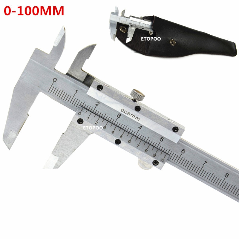 Mini Vernier Caliper Hardened Metric Machinist 0-70mm 0-100mm 0-150mm 0-200mm Stainless Steel Guage Portable Measuring Tool: 0-100mm