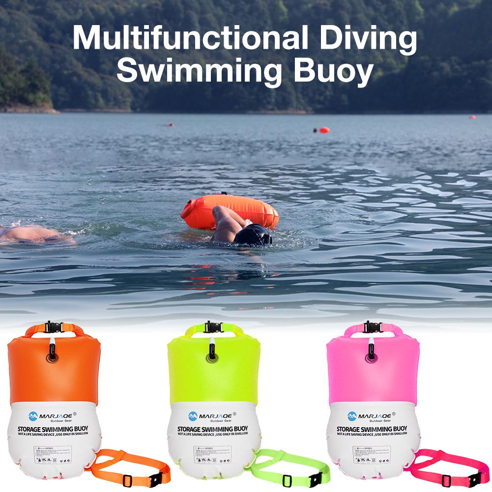 20L Swimming Bag Swim Buoy Outdoor Open Water Swimming Training Buoy Toy Multifunctional Swimming Airbag Kayak Drifting Bag