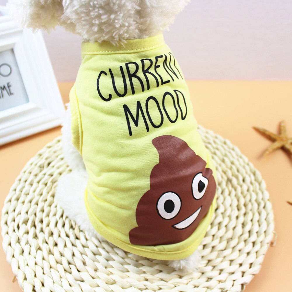 Schattig huisdier hond kat shirt zomer ademend vest voor katten kleine honden belettering polyester kitten kleding puppy's kostuum  c50