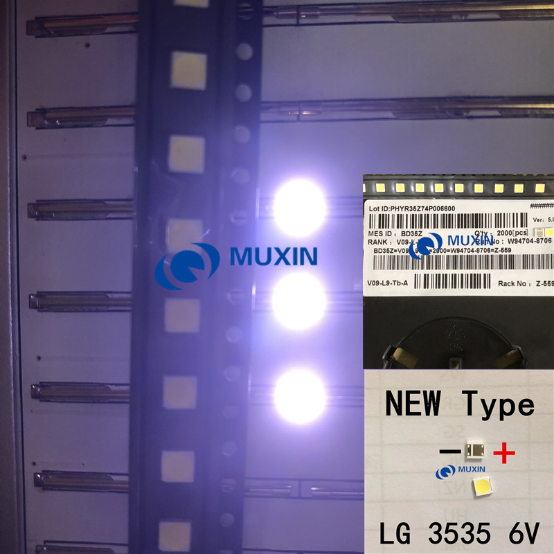 20PCS FOR LCD TV repair LG led TV backlight strip lights with light-emitting diode 3535 SMD LED beads 6V