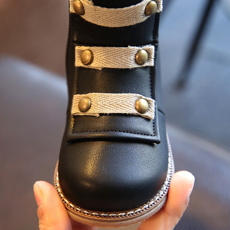 Kinderen Schoenen Koreaanse Meisjes Klinknagels Mode Laarzen Tall Tube Laarzen Prinses Schoenen Baby Knight Laarzen Kids Rijlaarzen KS248