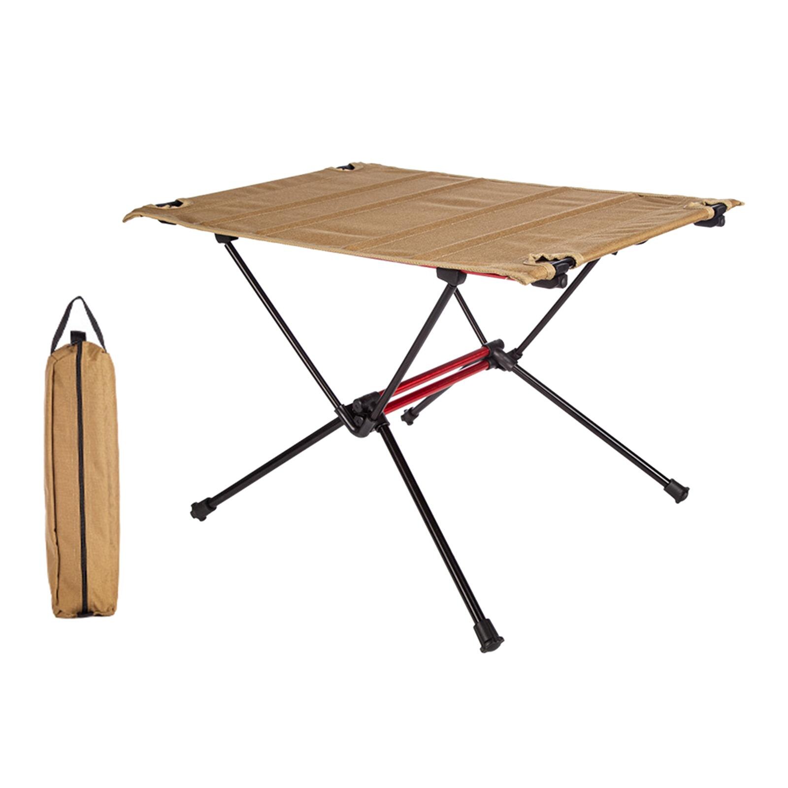 Camping Table Folding Table Aluminum Patio Furniture Waterpoof Fishing Beach Grill Cooking Station Desk Outdoor Picnic Cooking: Khaki