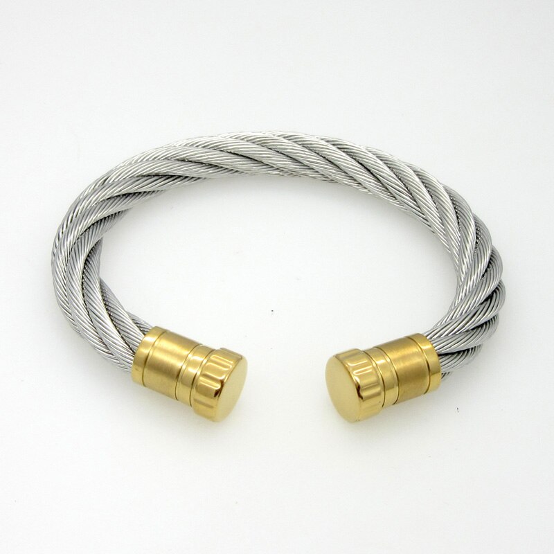 Mode Roestvrij Staaldraad Twist Kabel Manchet Armband Mannen Armband Vrouwen Armband mannen Armband Sieraden