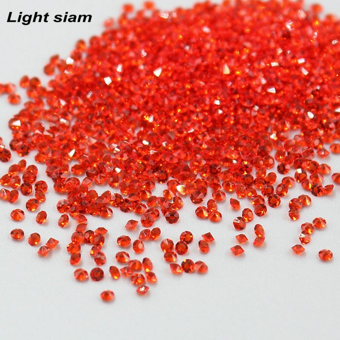 1440 unids/lote 1,3mm gemas Multicolor de Arte de uñas Micro diamantes de imitación Mini decoración de uñas ACCESORIOS DE MANICURA: light siam
