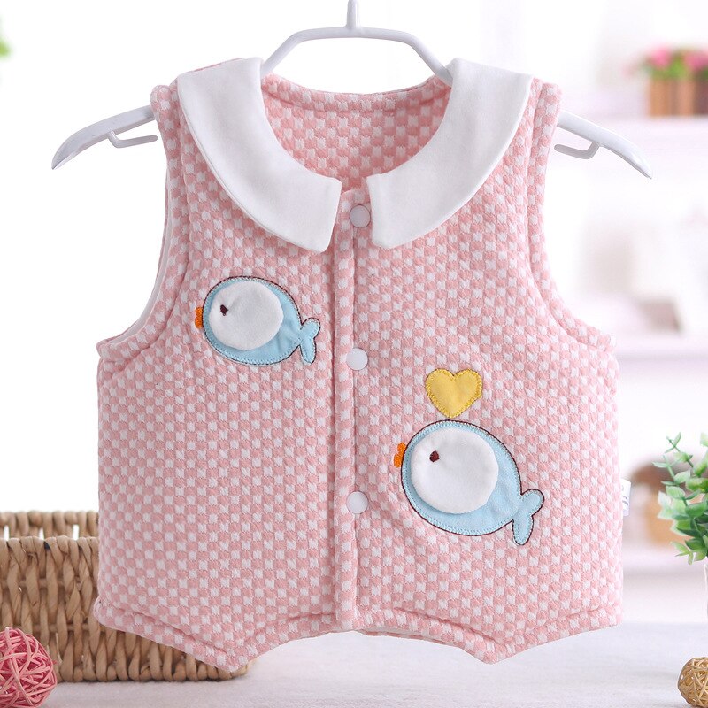 Baby cotton padded fish vest