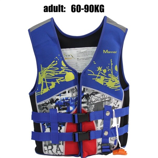 Chaqueta para niños salvavidas para natación, kayak, chalecos salvavidas chaquetas niño y niña equipo de seguridad deportiva de agua adulto: blue adult XL