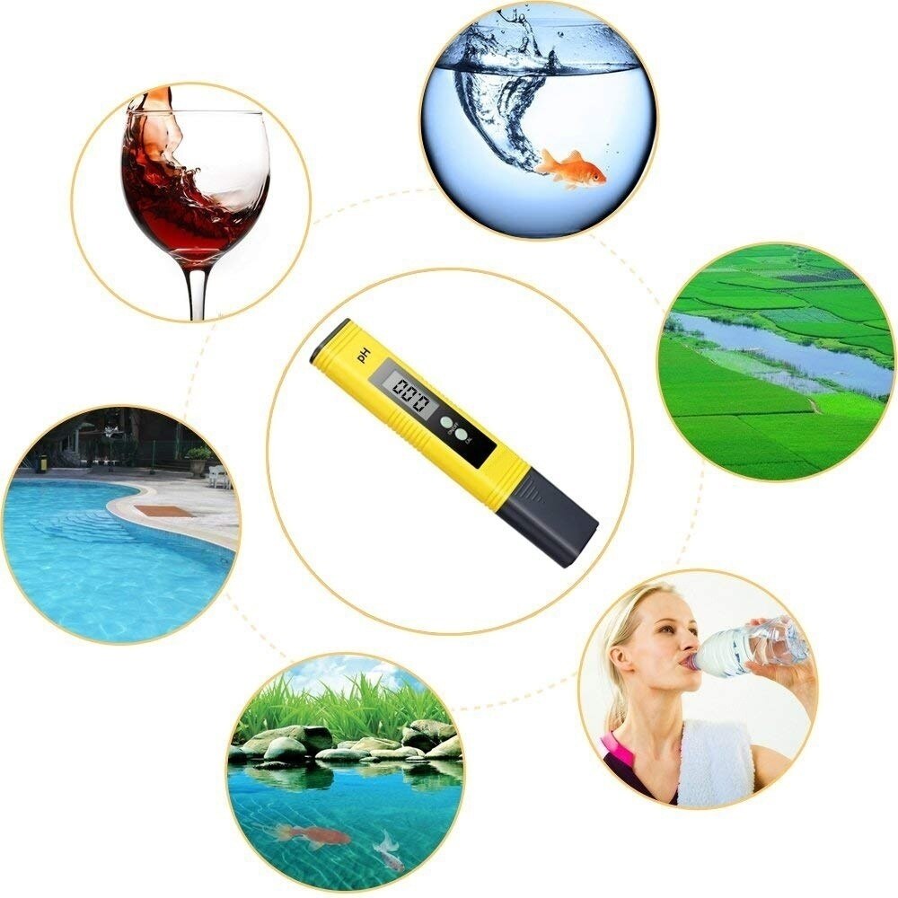 PH Meter 0.01 PH High Precision Water Tester with 0-14 PH Measurement Range LED Digital ph Tester Measuring Instruments